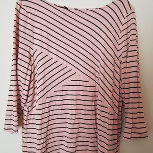 Womens striped stretchy blouse